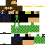 Black skin: raw texture render