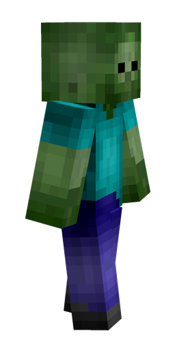 Blue skin: body, right side render