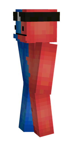 Blue skin: body, left side render