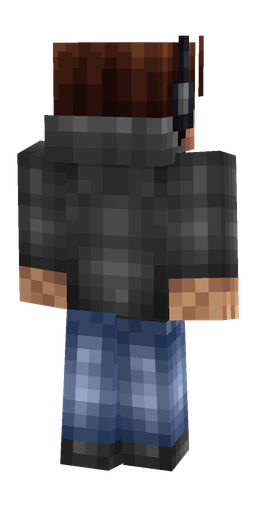 Black skin: body, back render