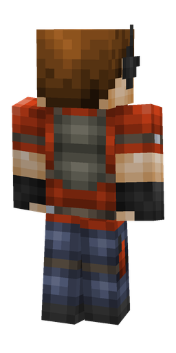 Black skin: body, back render