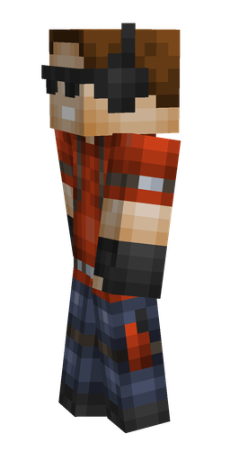 Black skin: body, left side render