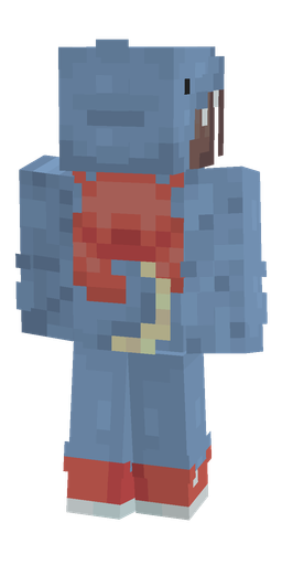 Blue skin: body, back render