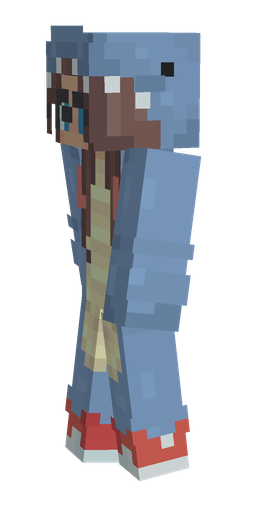 Blue skin: body, left side render