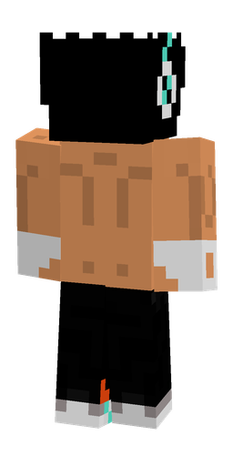 Black skin: body, back render