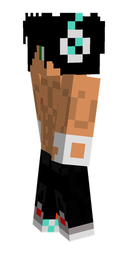 Black skin: body, left side render