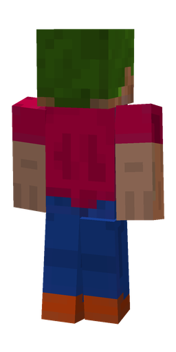 Blue skin: body, back render