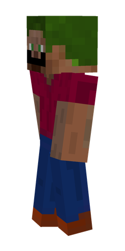 Blue skin: body, left side render