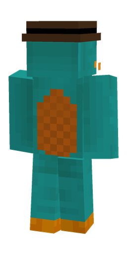 Blue skin: body, back render
