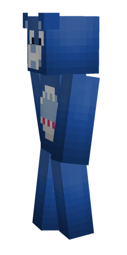 Blue skin: body, left side render