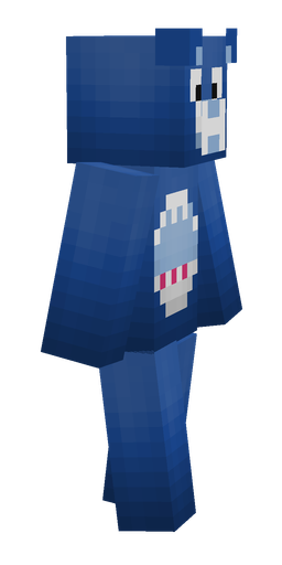 Blue skin: body, right side render