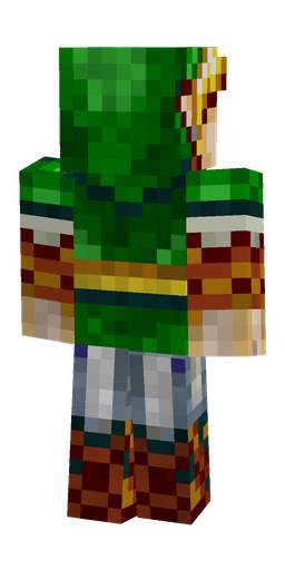 Brown skin: body, back render