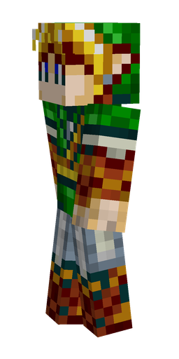 Brown skin: body, left side render