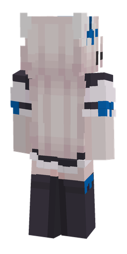 Black skin: body, back render