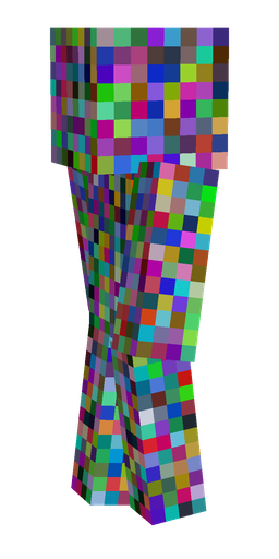 Blue skin: body, left side render