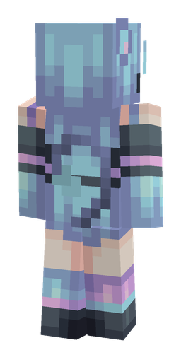 Blue skin: body, back render