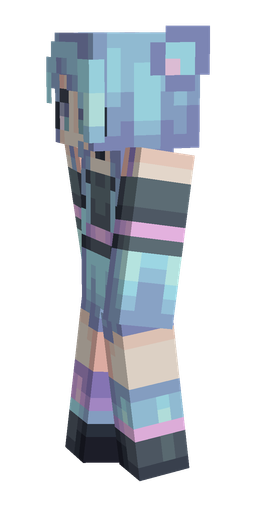 Blue skin: body, left side render