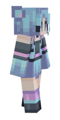 Blue skin: body, right side render