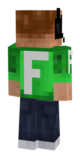 Blue skin: body, back render