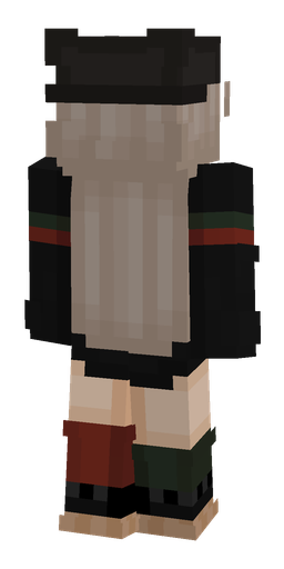 Black skin: body, back render
