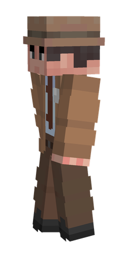 Brown skin: body, left side render