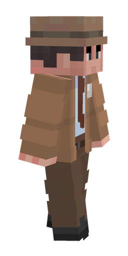 Brown skin: body, right side render