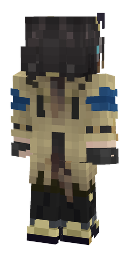 Black skin: body, back render