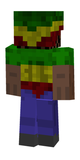 Blue skin: body, back render