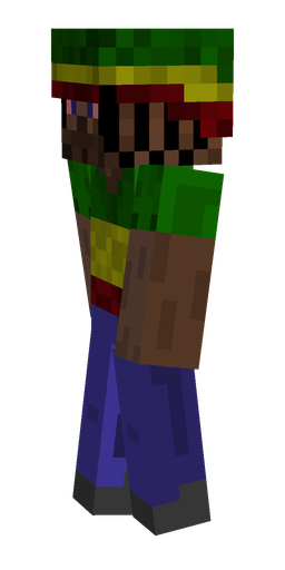 Blue skin: body, left side render