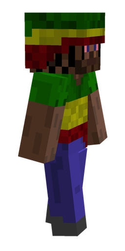 Blue skin: body, right side render
