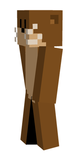 Brown skin: body, left side render