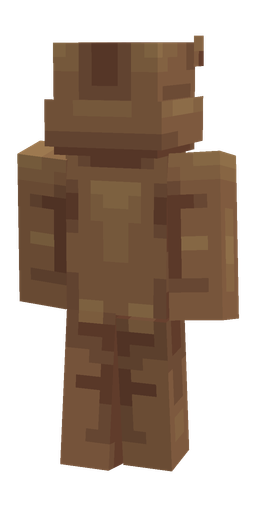 Brown skin: body, back render
