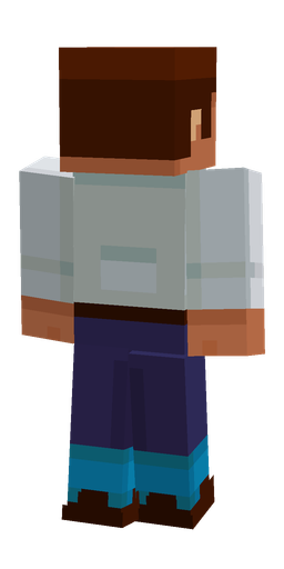 Blue skin: body, back render