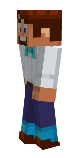 Blue skin: body, left side render