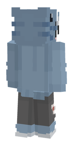 Blue skin: body, back render