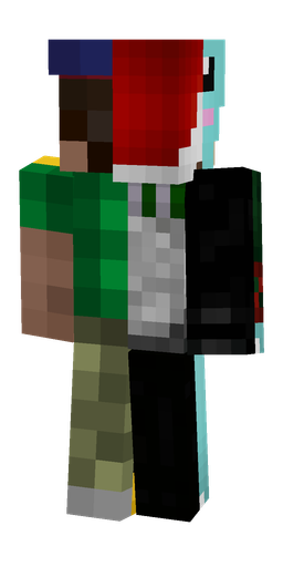 Black skin: body, back render