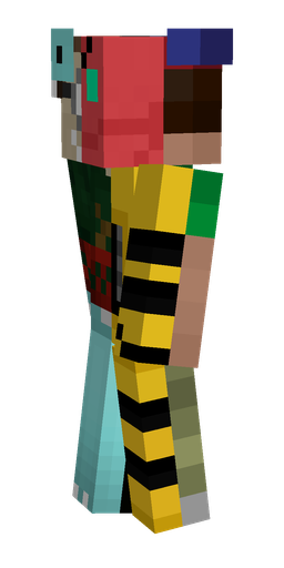 Black skin: body, left side render