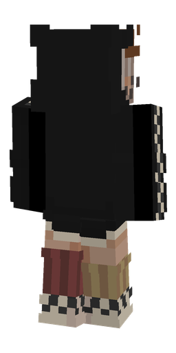 Black skin: body, back render
