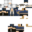 Black skin: raw texture render
