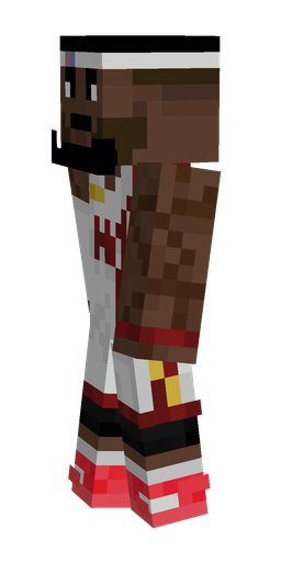 Brown skin: body, left side render