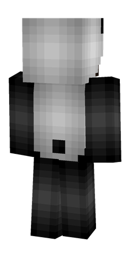 Black skin: body, back render