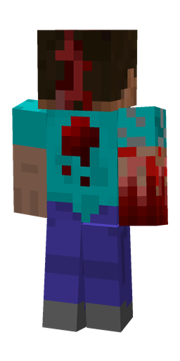 Blue skin: body, back render