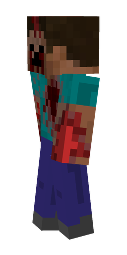 Blue skin: body, left side render