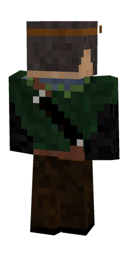 Black skin: body, back render