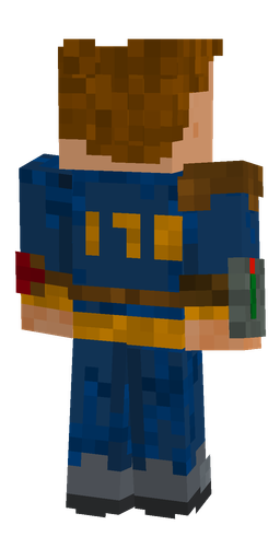 Blue skin: body, back render