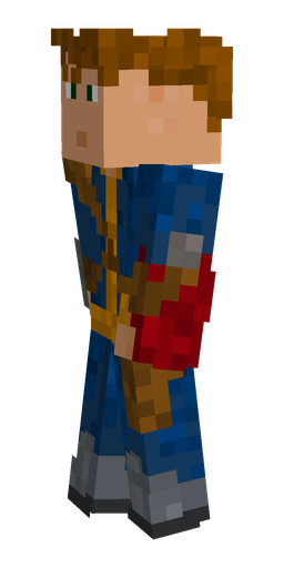 Blue skin: body, left side render