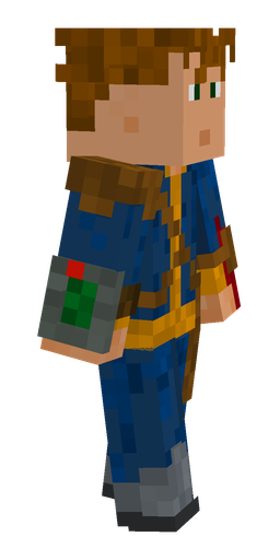 Blue skin: body, right side render