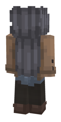 Black skin: body, back render