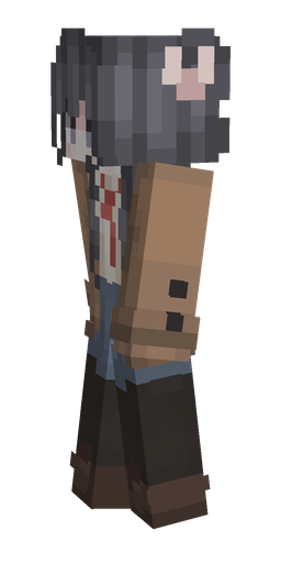 Black skin: body, left side render