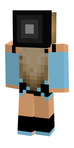 Black skin: body, back render